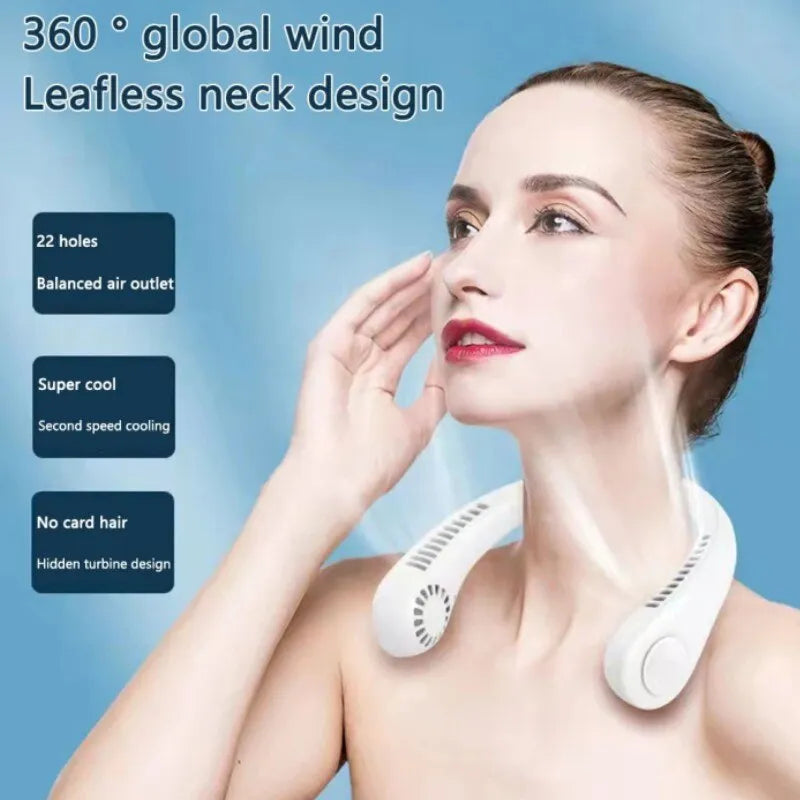 Rechargeable Neck Fan – Portable Hands-Free Cooling Fan