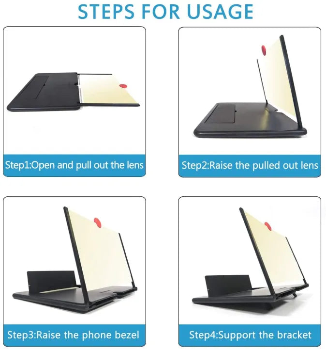 Mobile Screen Magnifier – HD 3D Enlarged Display