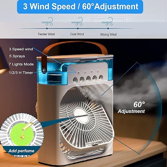 Mini Air Conditioner Fan – Portable Cooling & Rechargeable Air Cooler