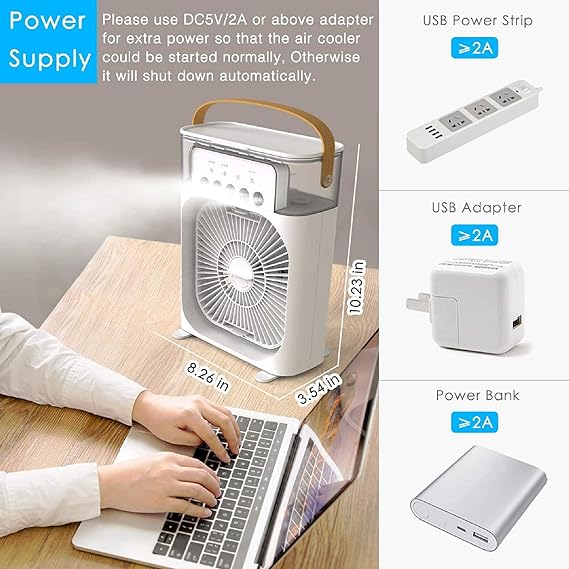 Mini Air Conditioner Fan – Portable Cooling & Rechargeable Air Cooler