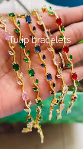 Trendy Viral Tulip Bracelet | Multi Color Cute Floral Bracelet | Stylish Gift for Girls