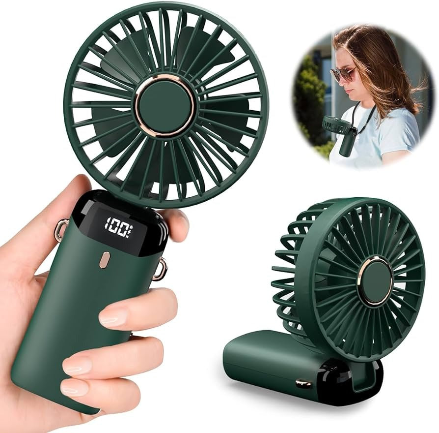 Rechargeable Hand Fan with LED Display