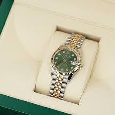 Rolex Style Green Dial Diamond Adjustable Watch