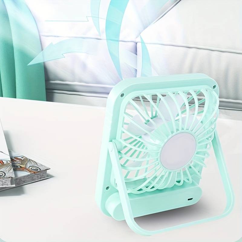 Quiet Hanging Desk Fan – Mini USB Rechargeable Portable Cooling Fan