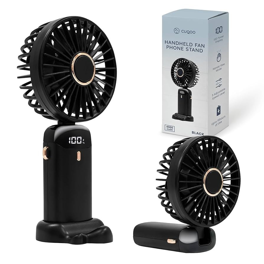 Rechargeable Hand Fan with LED Display