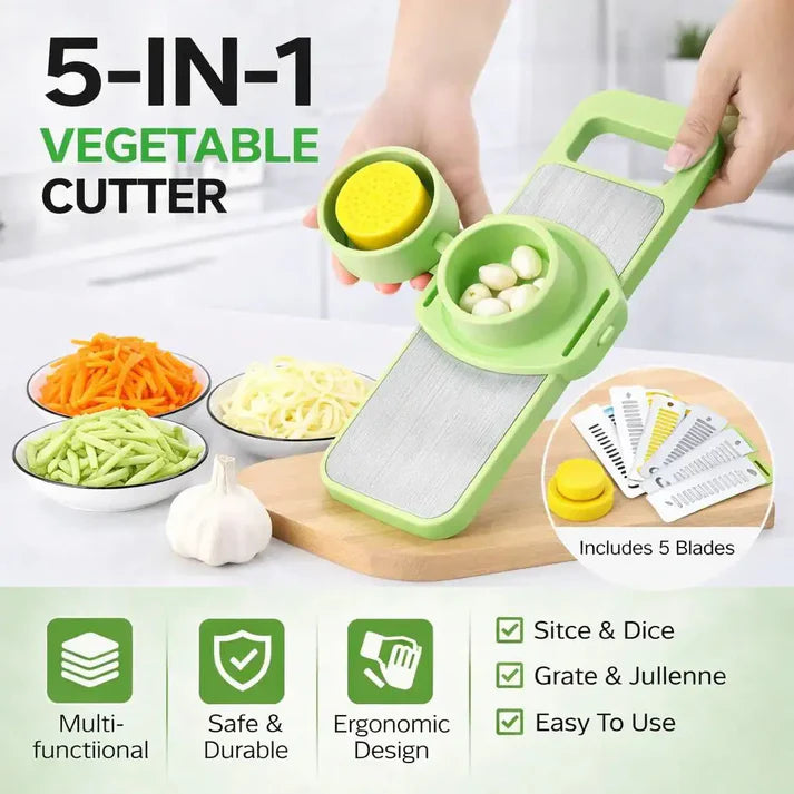 5-in-1 Vegetable Cutter – Multi-Function Kitchen Slicer